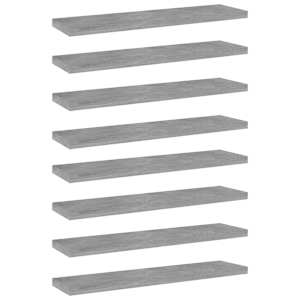 Přídavné police 8 ks betonově šedé 40 x 10 x 1,5 cm dřevotříska - obrázek 1