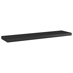 vidaXL Ράφια Βιβλιοθήκης 4 τεμ. Γυαλ. Μαύρο 40x10x1,5 εκ. Μοριοσανίδα