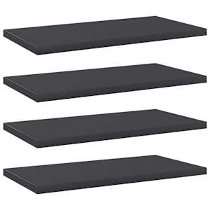 Přídavné police 4 ks šedé 40 x 20 x 1,5 cm dřevotříska - obrázek 1