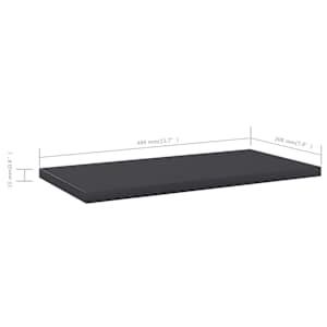 Přídavné police 4 ks šedé 40 x 20 x 1,5 cm dřevotříska - obrázek 5