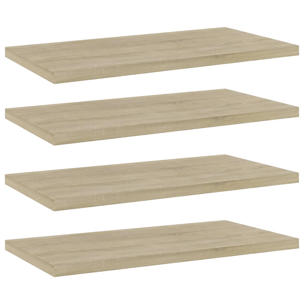 

vidaXL Bookshelf Boards 4 pcs Sonoma Oak 15.7"x7.9"x0.6" Engineered Wood