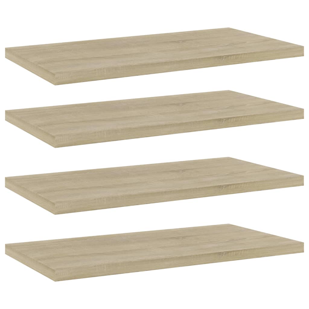 Image of vidaXL Bookshelf Boards 4 pcs Sonoma Oak 40x20x1.5 cm Engineered Wood