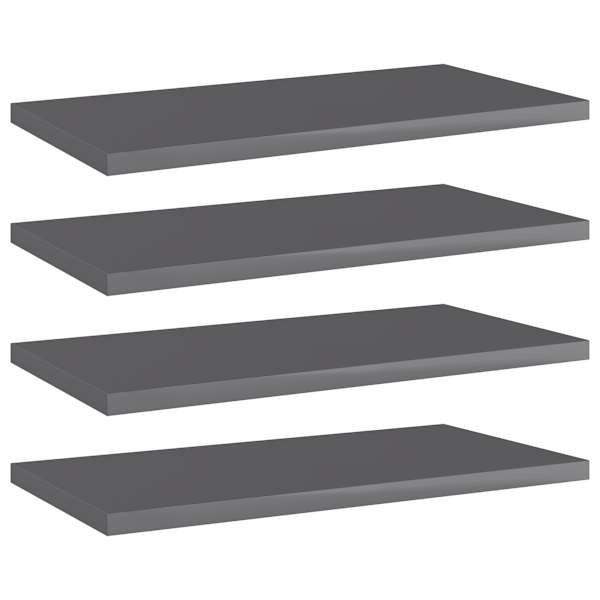 vidaXL riiuliplaadid 4 tk, hall, 40x20x1,5 cm, puitlaastplaat