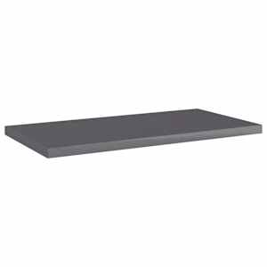 Přídavné police 4 ks šedé vysoký lesk 40x20x1,5 cm dřevotříska - obrázek 2