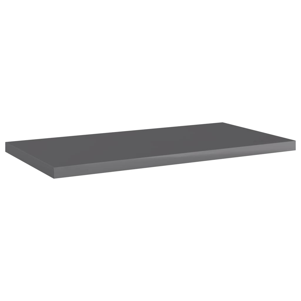 

vidaXL Wandschappen 8 st 40x20x1,5 cm spaanplaat hoogglans grijs