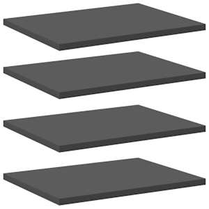 Přídavné police 4 ks šedé 40 x 30 x 1,5 cm dřevotříska - obrázek 2