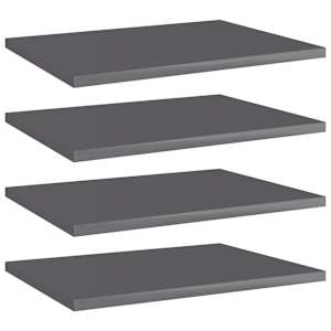 vidaXL riiuliplaadid 4 tk, hall, 40x30x1,5 cm, puitlaastplaat