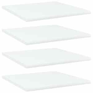 vidaXL riiuliplaadid 4 tk, valge, 40x40x1,5 cm, tehispuit