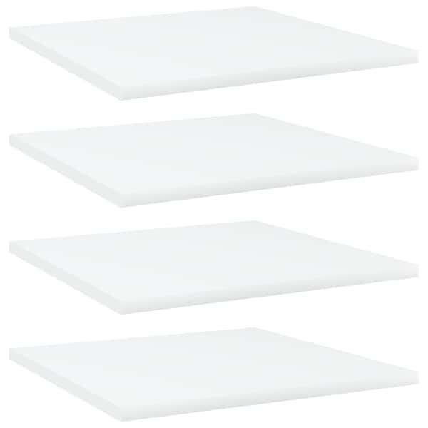 vidaXL riiuliplaadid 4 tk, valge, 40x40x1,5 cm, tehispuit