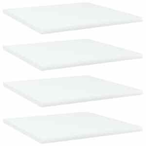 Dodatne police za omaro 4 kosi bele 40x40x1,5 cm iverna plošča