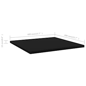 Přídavné police 8 ks černé 40 x 40 x 1,5 cm dřevotříska - obrázek 5