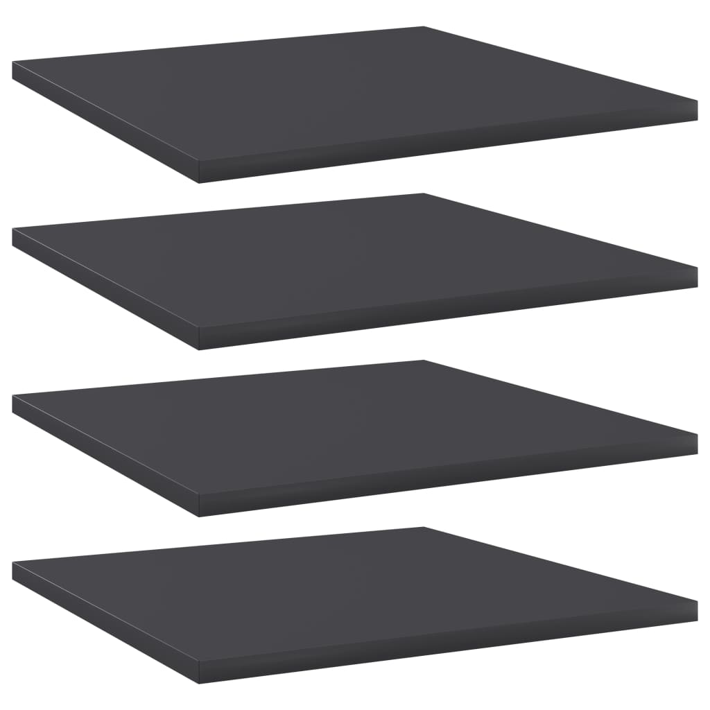 

vidaXL Bookshelf Boards 4 pcs Gray 15.7"x15.7"x0.6" Engineered Wood