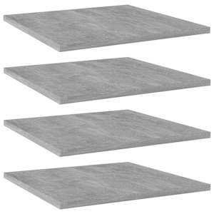 vidaXL riiuliplaadid 4 tk, betoonhall, 40x40x1,5 cm, tehispuit