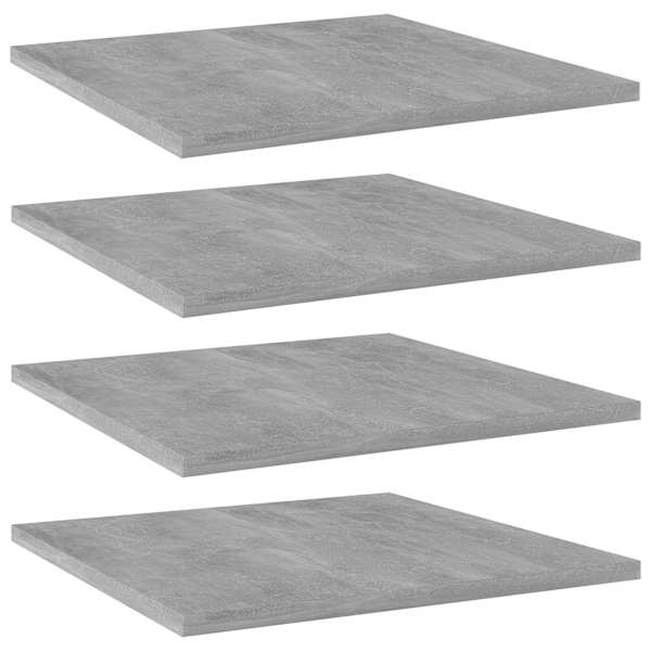 vidaXL riiuliplaadid 4 tk, betoonhall, 40x40x1,5 cm, tehispuit
