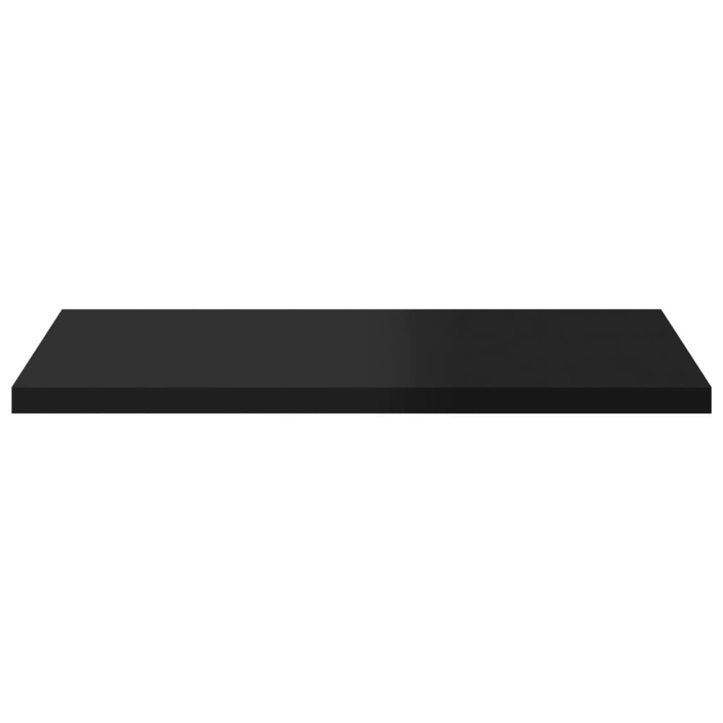 vidaXL Bookshelf Boards 8 pcs High Gloss Black 15.7"x15.7"x0.6" Chipboard