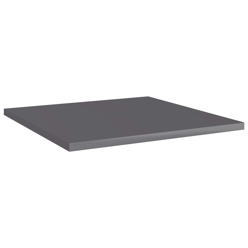 vidaXL Wandschappen 8 st 40x40x1,5 cm bewerkt hout hoogglans grijs afbeelding
