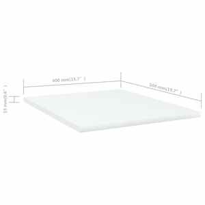 Přídavné police 4 ks bílé 40 x 50 x 1,5 cm dřevotříska - obrázek 5