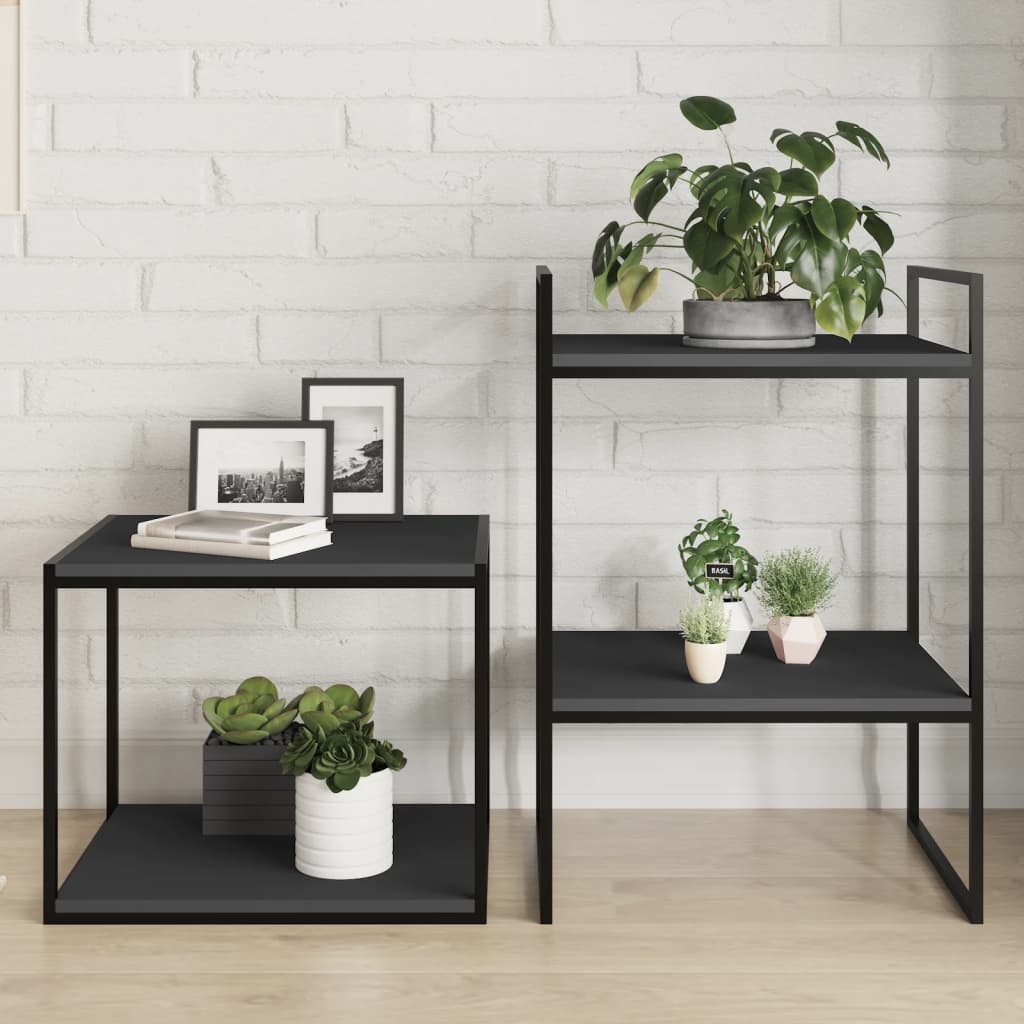 

vidaXL Wandschappen 4 st 40x50x1,5 cm spaanplaat grijs
