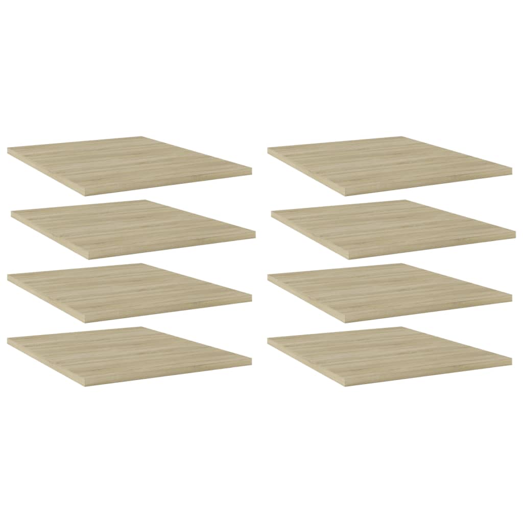 Bookshelf Boards 8 pcs Sonoma Oak 15.7"x19.7"x0.6" Chipboard