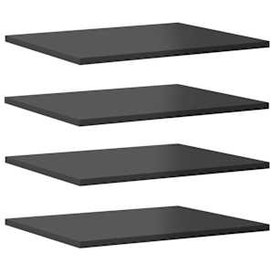 Přídavné police 4 ks šedé vysoký lesk 40x50x1,5 cm dřevotříska - obrázek 2