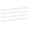 vidaXL riiuliplaadid 4 tk, valge, 60x10x1,5 cm, tehispuit