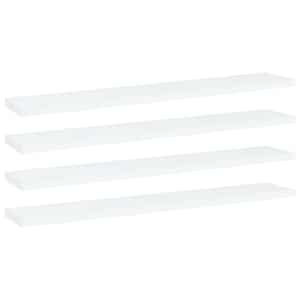 vidaXL riiuliplaadid 4 tk, valge, 60x10x1,5 cm, tehispuit