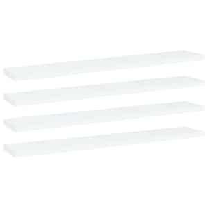 Dodatne police za omaro 4 kosi bele 60x10x1,5 cm iverna plošča