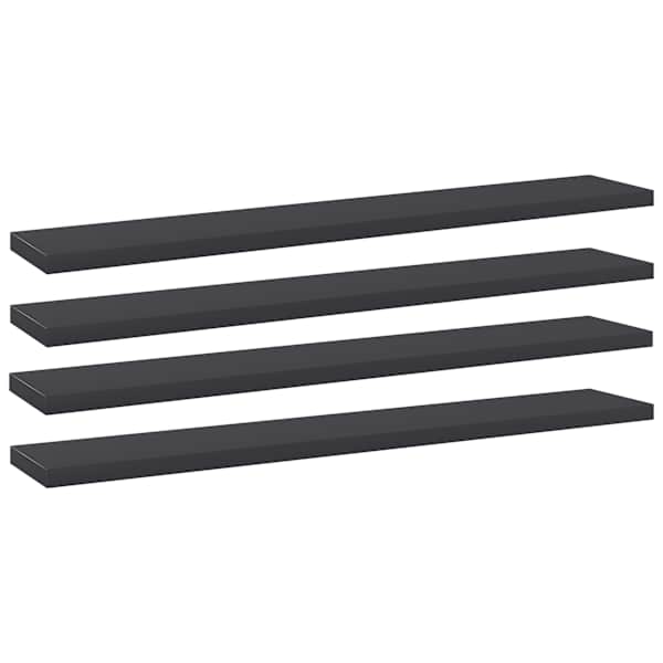 vidaXL riiuliplaadid 4 tk, hall, 60x10x1,5 cm, puitlaastplaat