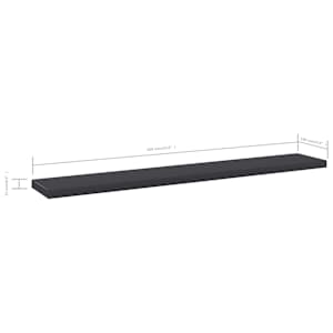 Přídavné police 4 ks šedé 60 x 10 x 1,5 cm dřevotříska - obrázek 5
