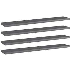 vidaXL riiuliplaadid 4 tk, hall, 60x10x1,5 cm, puitlaastplaat