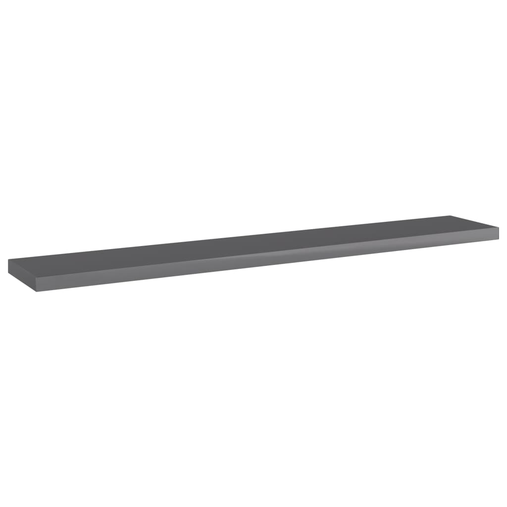 

vidaXL Wandschappen 8 st 60x10x1,5 cm spaanplaat hoogglans grijs
