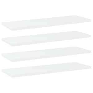 vidaXL riiuliplaadid 4 tk, valge, 60x20x1,5 cm, tehispuit