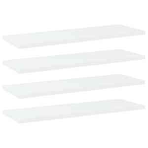 Dodatne police za omaro 4 kosi bele 60x20x1,5 cm iverna plošča