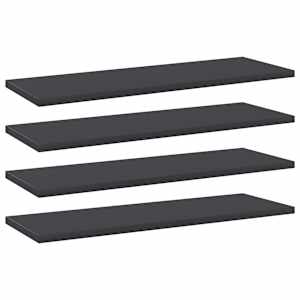 Přídavné police 4 ks šedé 60 x 20 x 1,5 cm dřevotříska - obrázek 1