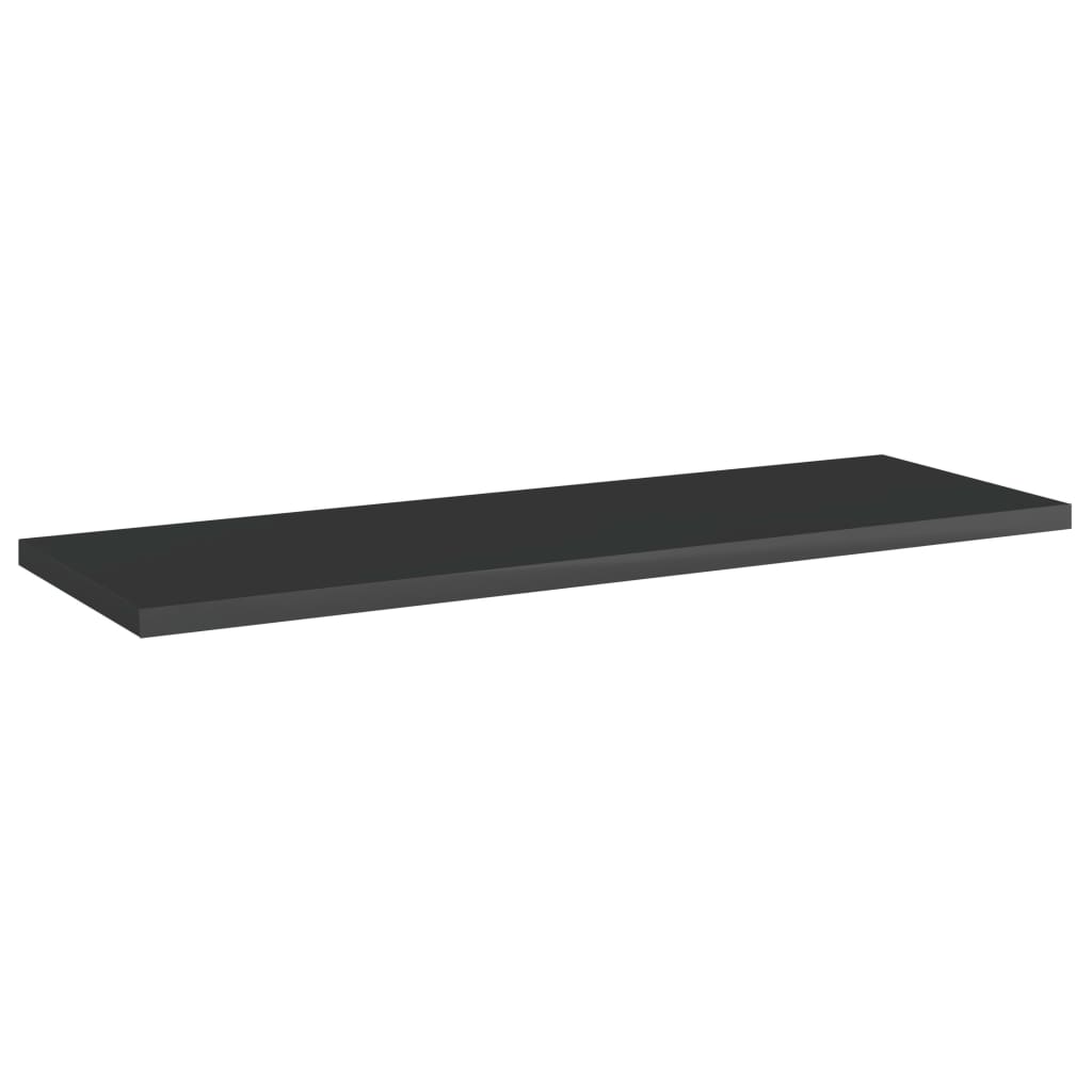 vidaXL Bookshelf Boards 8 pcs High Gloss Black 60x20x1.5 cm Engineered Wood