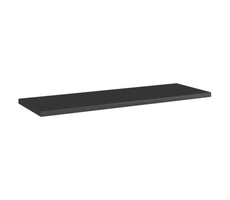 vidaXL Hyllplan 8 st svart högglans 60x20x1,5 cm konstruerat trä