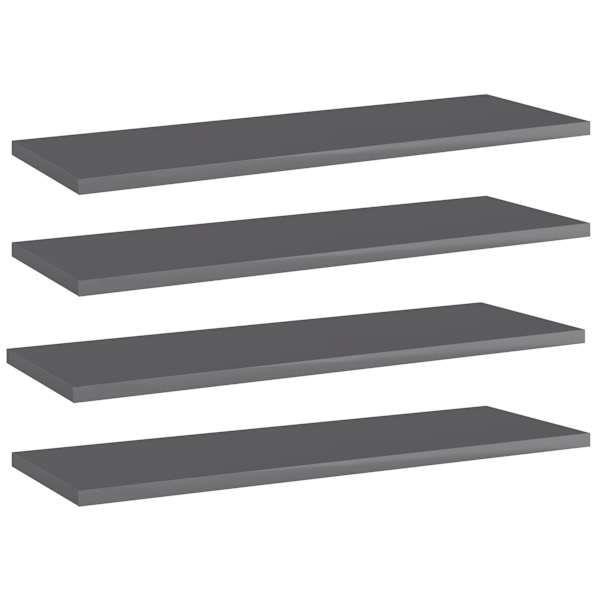 vidaXL riiuliplaadid 4 tk, hall, 60x20x1,5 cm, puitlaastplaat