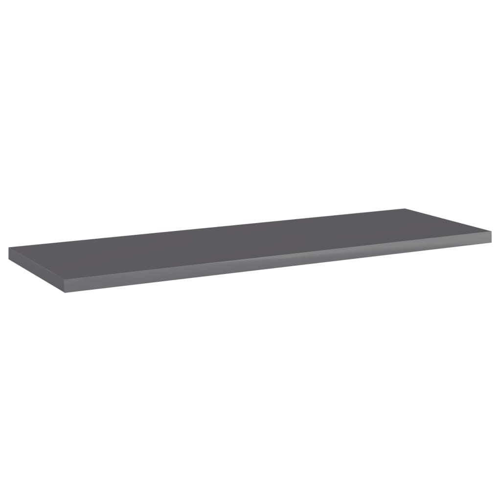 

vidaXL Wandschappen 4 st 60x20x1,5 cm spaanplaat hoogglans grijs