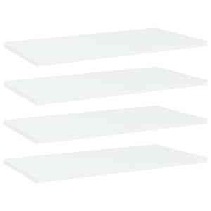 Dodatne police za omaro 4 kosi bele 60x30x1,5 cm iverna plošča