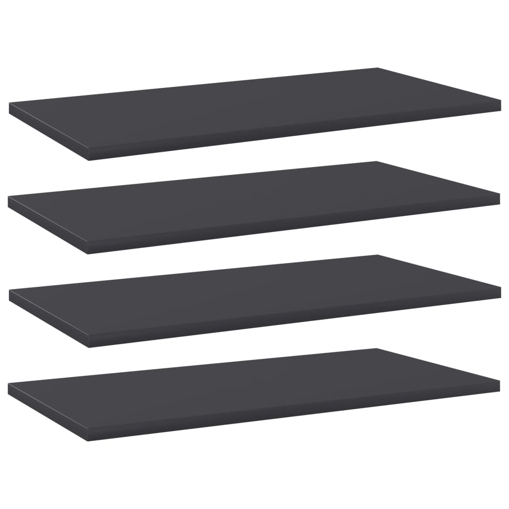 

vidaXL Bookshelf Boards 4 pcs Gray 23.6"x11.8"x0.6" Engineered Wood