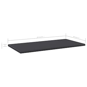 Přídavné police 4 ks šedé 60 x 30 x 1,5 cm dřevotříska - obrázek 5
