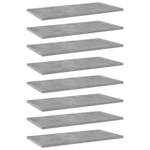 Přídavné police 8 ks betonově šedé 60 x 30 x 1,5 cm dřevotříska - obrázek 1