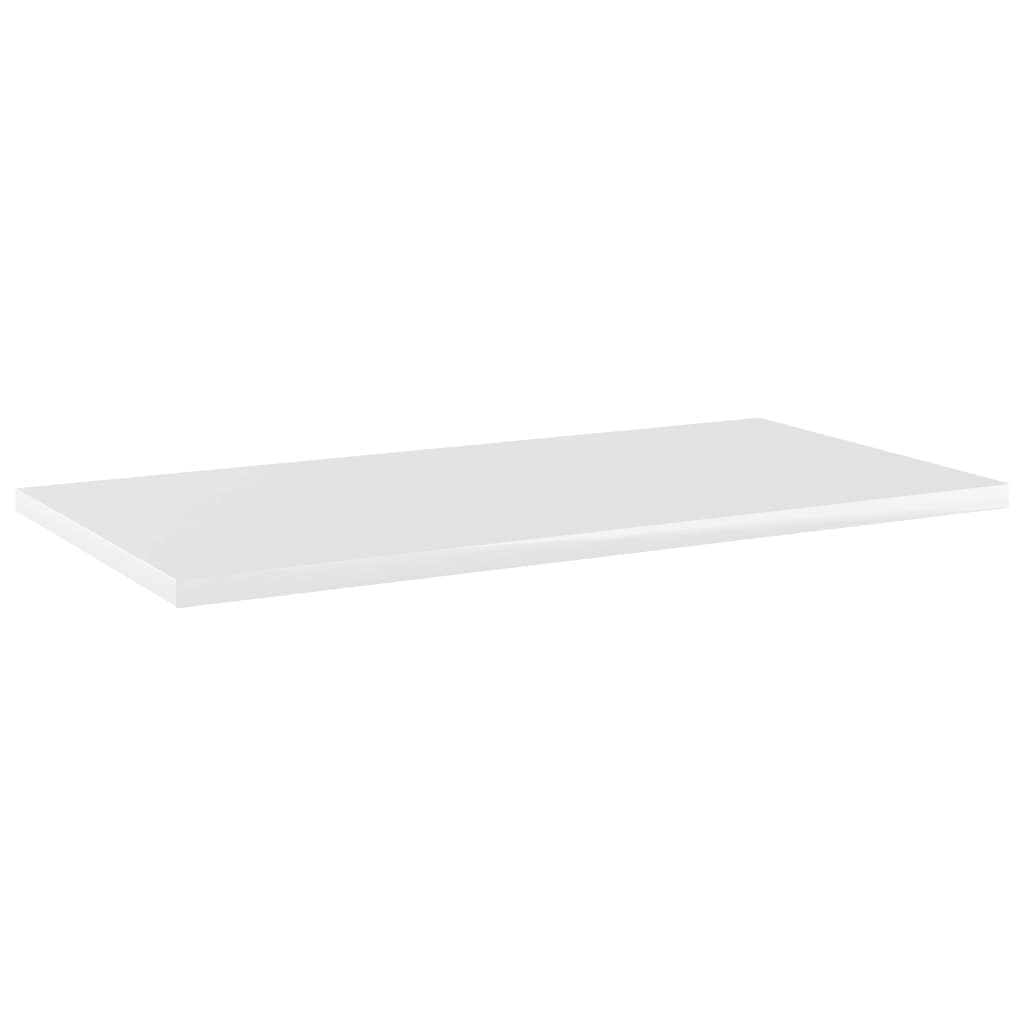 vidaXL Bookshelf Boards 8 pcs High Gloss White 23.6"x11.8"x0.6" Engineered Wood