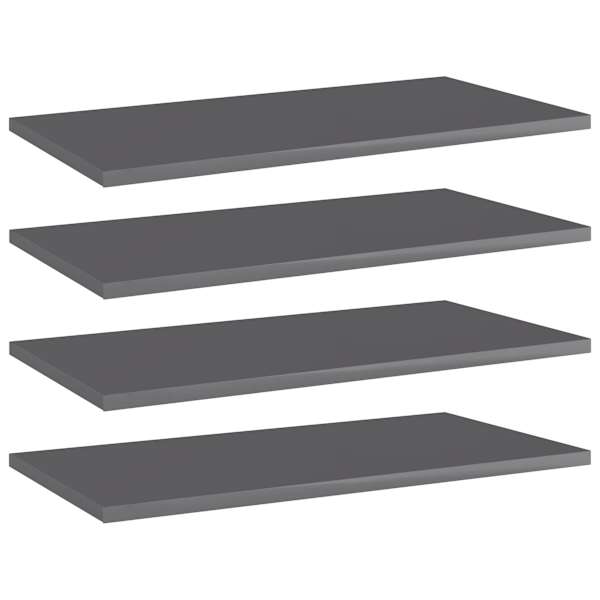 vidaXL riiuliplaadid 4 tk, hall, 60x30x1,5 cm, puitlaastplaat