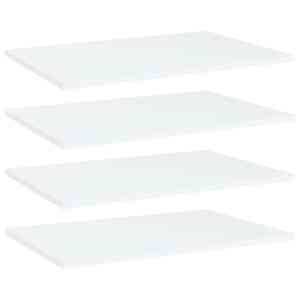vidaXL riiuliplaadid 4 tk, valge, 60x40x1,5 cm, tehispuit