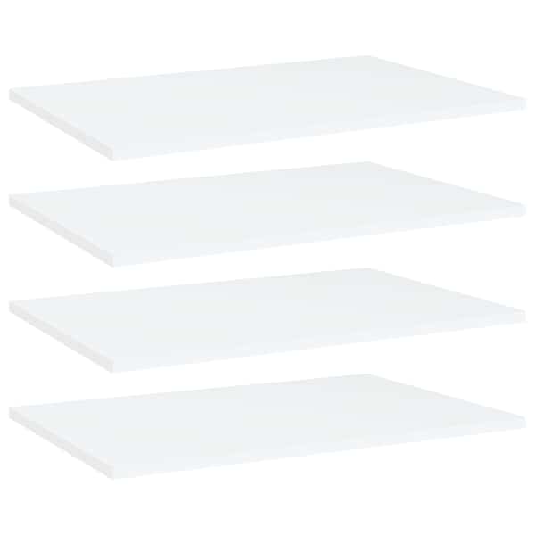 vidaXL riiuliplaadid 4 tk, valge, 60x40x1,5 cm, tehispuit
