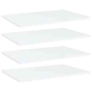 Dodatne police za omaro 4 kosi bele 60x40x1,5 cm iverna plošča
