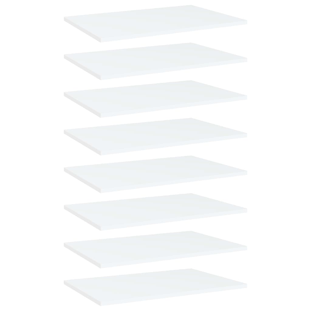 

vidaXL Bookshelf Boards 8 pcs White 23.6"x15.7"x0.6" Engineered Wood
