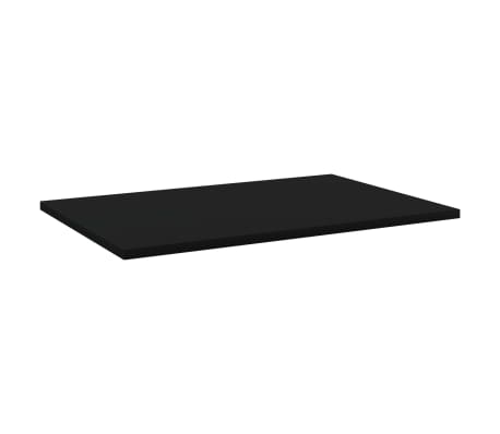vidaXL Ράφια Βιβλιοθήκης 4 τεμ. Μαύρα 60x40x1,5 εκ. από Μοριοσανίδα