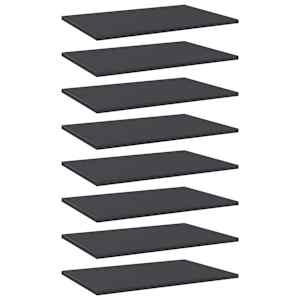 vidaXL riiuliplaadid 8 tk, hall, 60x40x1,5 cm, puitlaastplaat